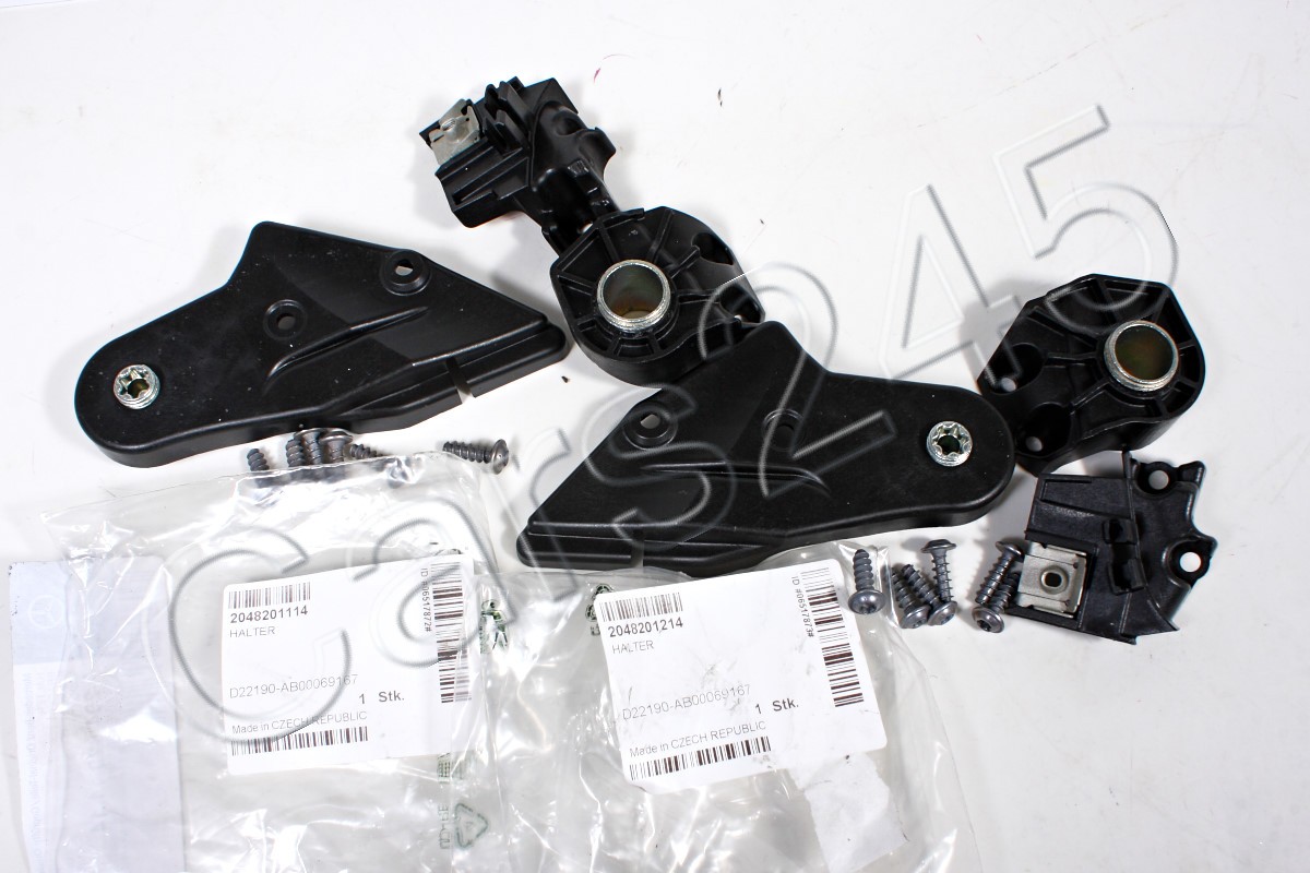 Genuine Headlight Repair Kit Mounting Brackets Pair MERCEDES C Class
