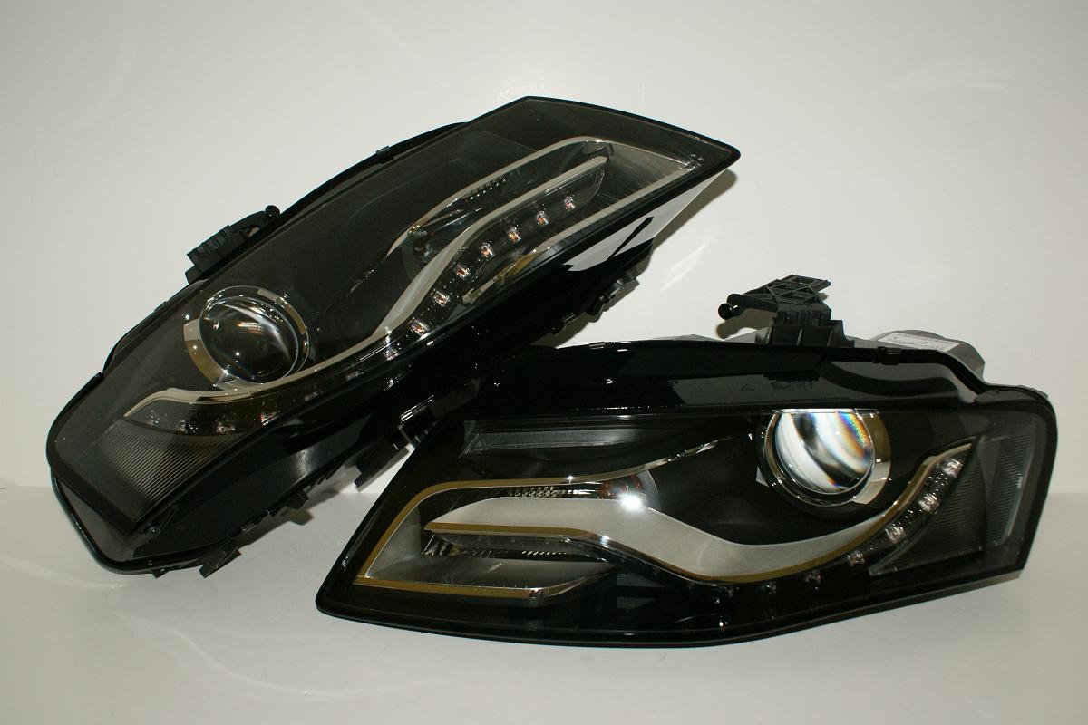 2008-2010 Audi A4 B8 Xenon LED DRL Headlights Front Lamps LEFT + RIGHT