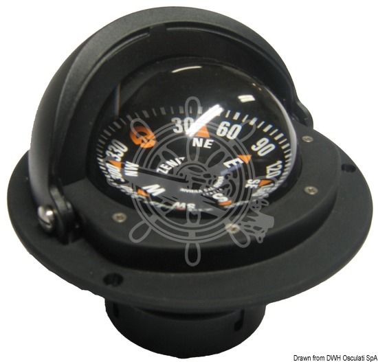 Buy RIVIERA Boat Marine High Speed Compass 3" 80mm Black Flat rose wrap