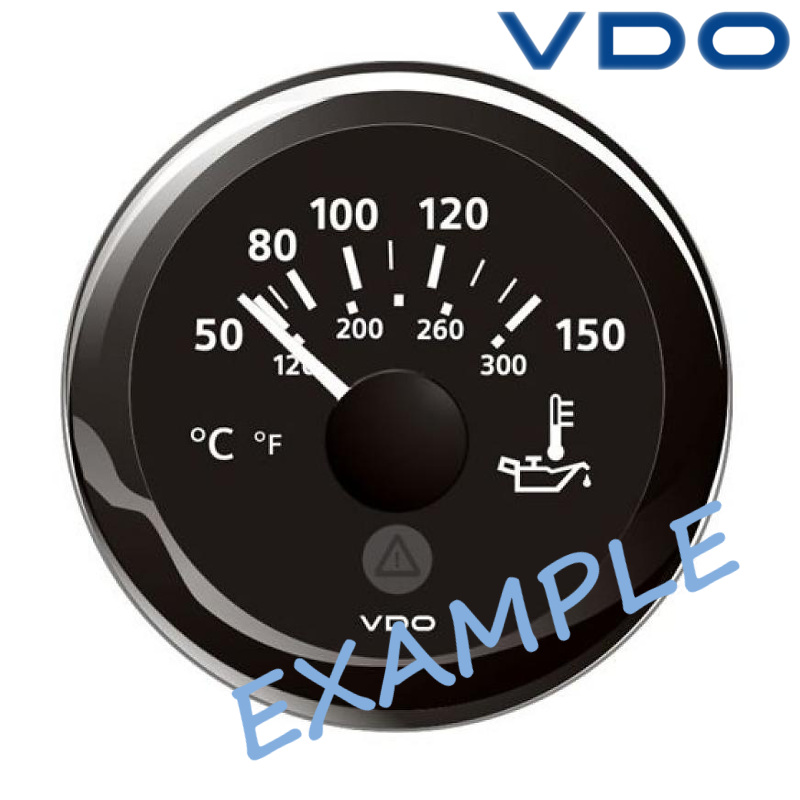 Find VDO Viewline Engine Oil Temperature Gauge 52mm 2" 50150C White
