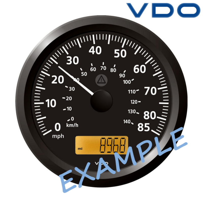 VDO Viewline Speedometer Marine Boat LCD 85mm 3" 120 mph White A2C59510079 eBay
