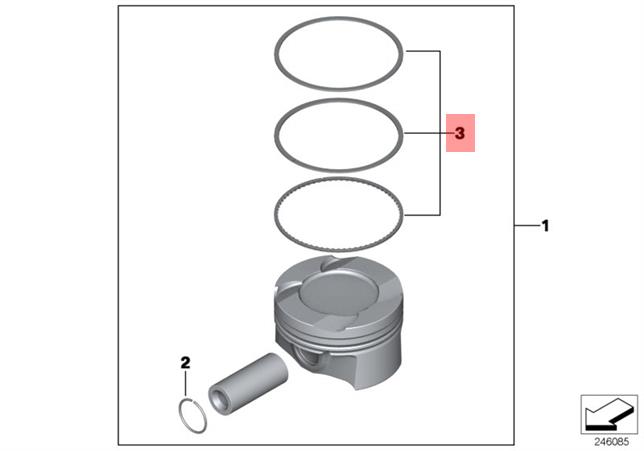 Genuine BMW E84 E89 F21 F22 F23 F10 F11 Repair Kit Piston Rings OEM ...