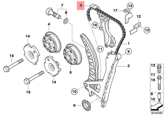 Genuine BMW E46 E81 E87 E87N E90 E90N Timing Chain Guide Rail OEM ...