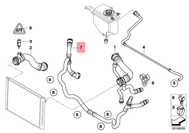 Genuine Radiator Return Hose Bmw E60 E61 E63 E64 523i 523li 525i Ebay