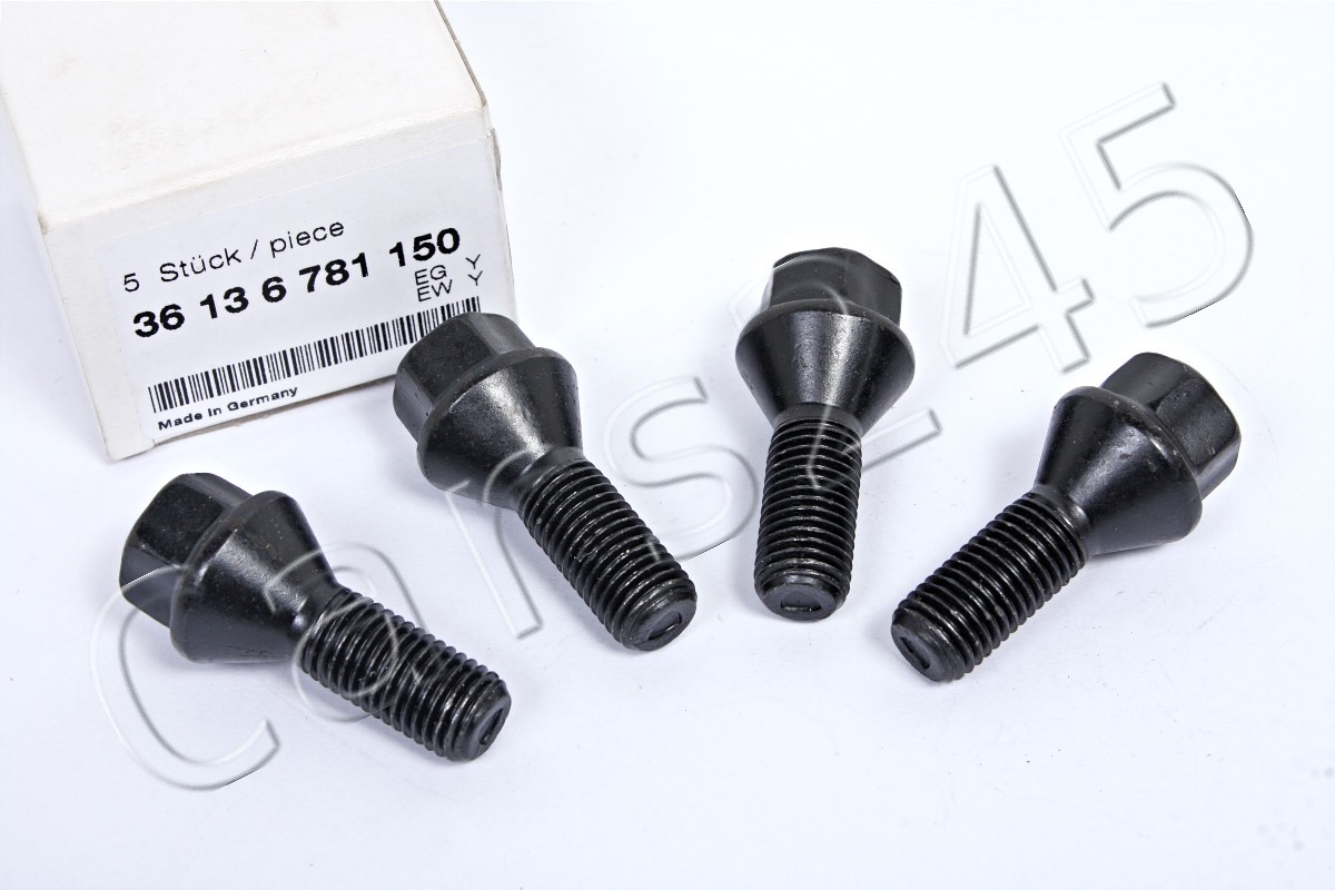 Genuine BMW E12 E21 E23 E24 Wheel Lug Bolts Nuts x4 SET 4pcs OEM ...