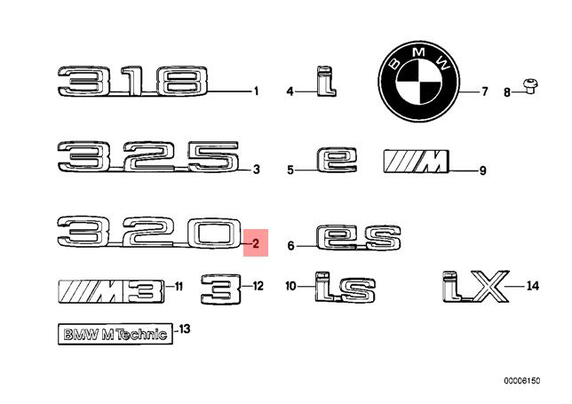 thumbnail image 2 of Genuine BMW Front Seat Backrest Badge – 3,5,6 Series E24/E28/E30 (1976-1993) – OEM 52101927000 2 of 6