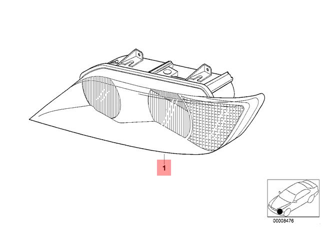 Genuine BMW Z3 Coupe Headlight Right White Corner Light OEM