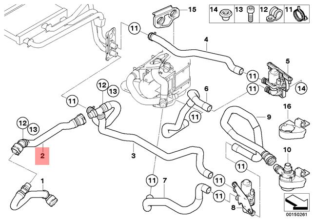 Genuine Bmw E60 E60n E61 E63 Radiator Engine Return Hose Line Oem