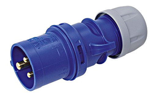 CEE Angled Socket Connector 230V 16A 3 pole IP44 Waterproof