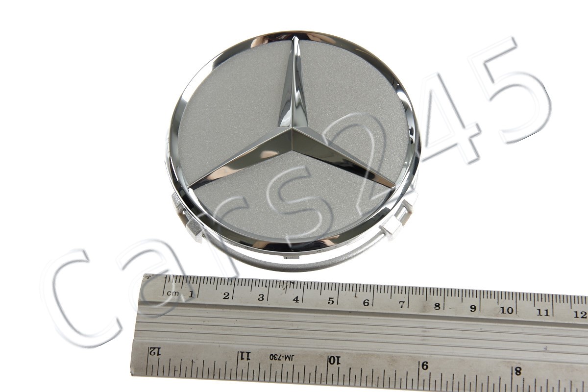 Genuine Mercedes Star Silver Chrome Wheel Center Hub Caps - Set Of 4 - B66470202