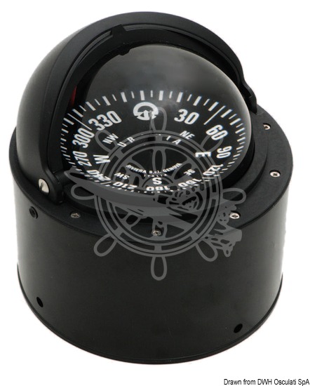 RIVIERA Kompass 4" AV Rose und Gehäuse schwarz - Afbeelding 1 van 1