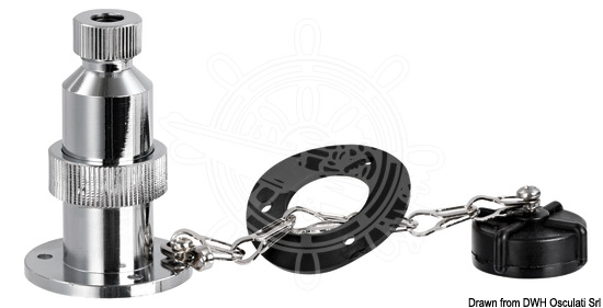 Osculati 46mm Chrome Brass Watertight Plug - 20A, 2 Poles For Marine & Electrical Use