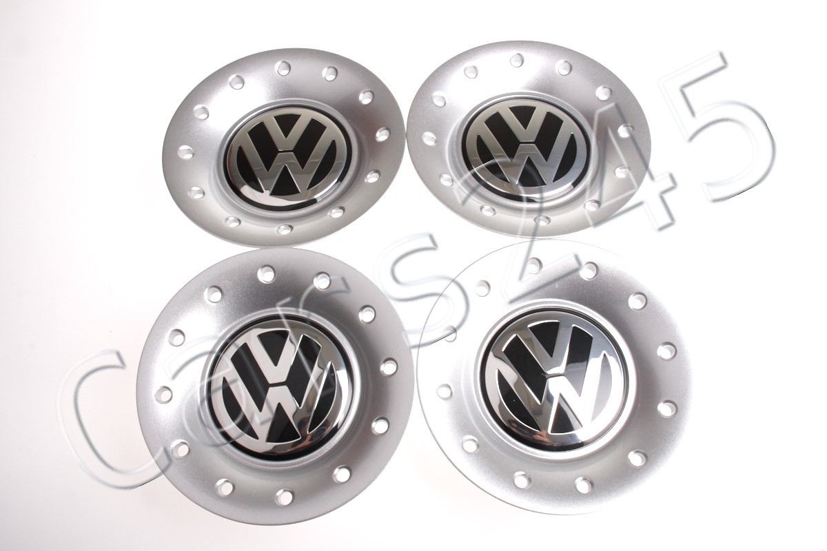 Genuine Wheel Center Hub Caps 4pcs Chrome VW Golf R32 GTI Rabbit 1999