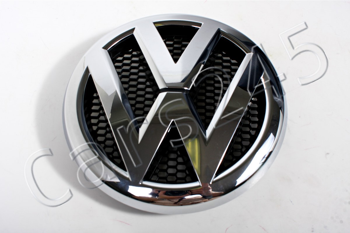 Volkswagen 2H0853601AULM Emblem Kühlergrill Logo Chrom schwarz : :  Auto & Motorrad