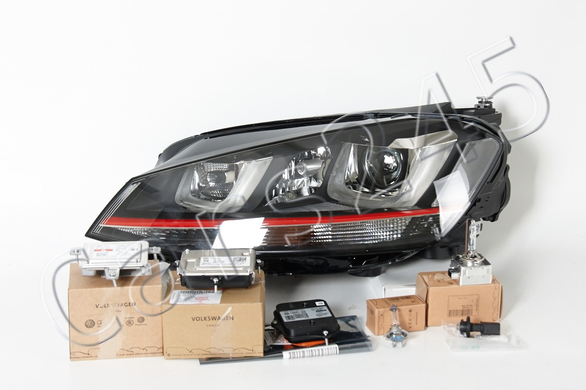 Genuine VW Golf Mk7 2013 GTI LED DRL EU Headlight + Bulbs and Modules