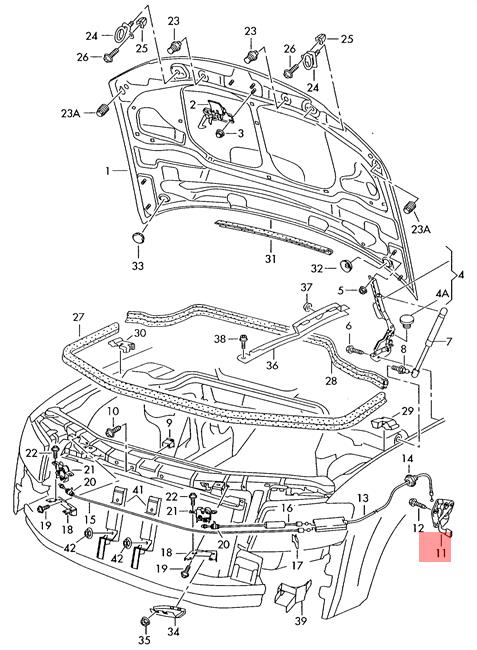 Genuine Grip For Lid Lock Cable AUDI A8 S8 Quattro 4E1823533EE59 | eBay