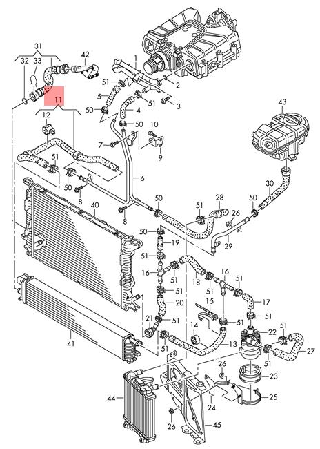 Genuine Coolant Hose Right Audi A6 Wagon S6 Quattro A7 Sportback 4g0145923c Ebay