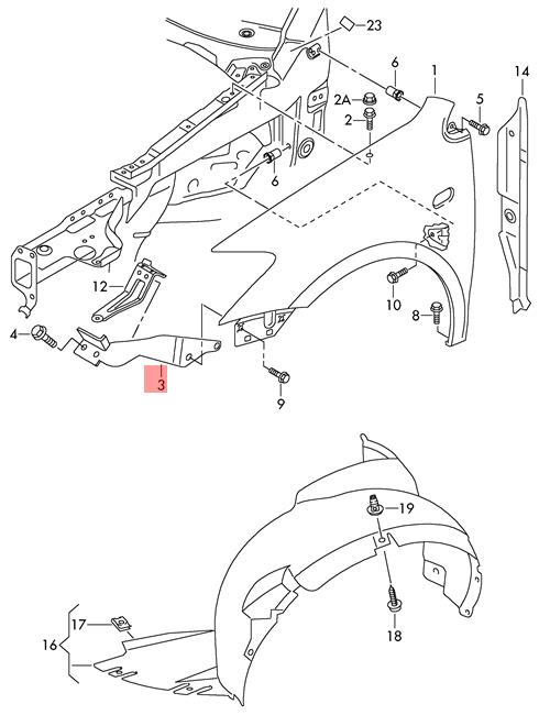 Genuine Bracket Left Front VW Ameo Polo Derby Vento-Ind Jin Qin ...