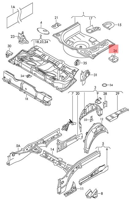 Genuine Cross Panel Right VW Polo Derby Vento-Ind Jin Qin Vento ...