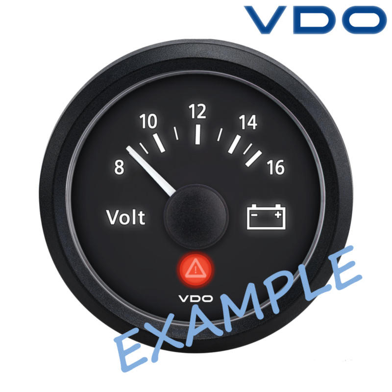 VDO Viewline Voltmeter Marine Boat Gauge 52mm 2" White 24V A2C59510319