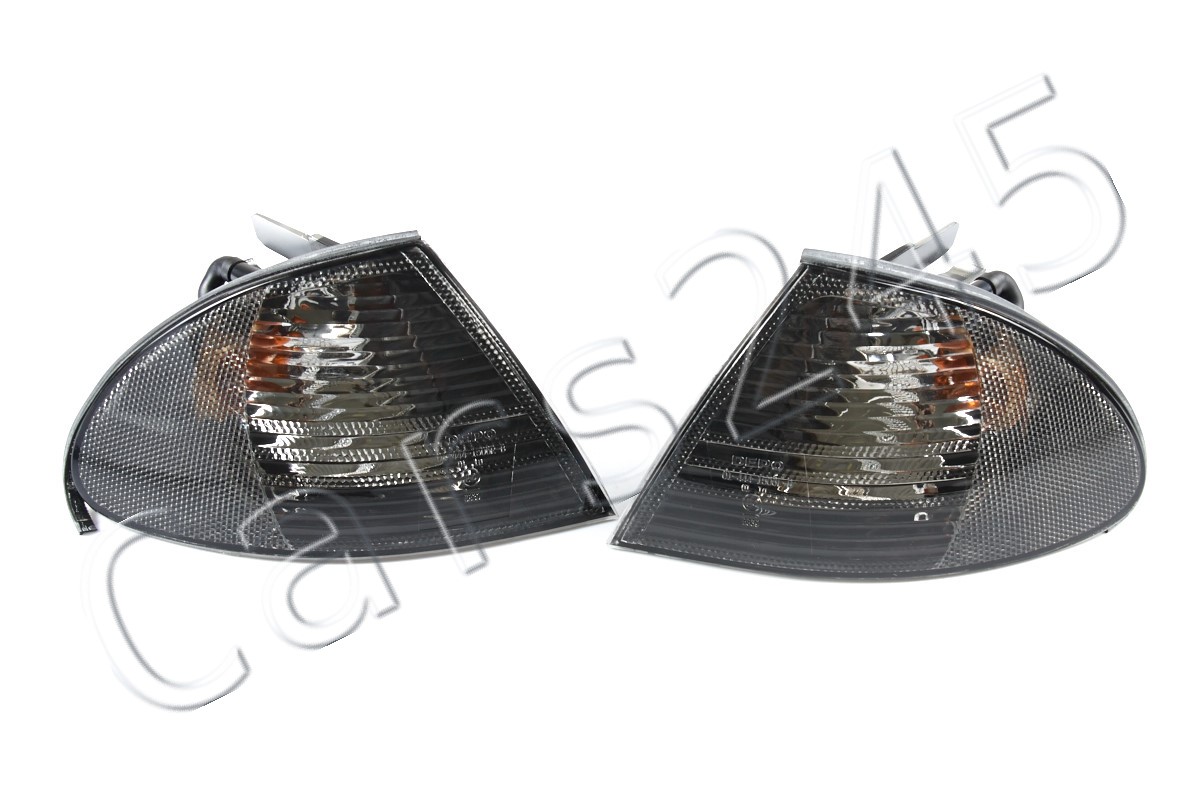 BMW 3 Series E46 4-Door DEPO Corner Lights Turn Signals PAIR SMOKE 1999-2001